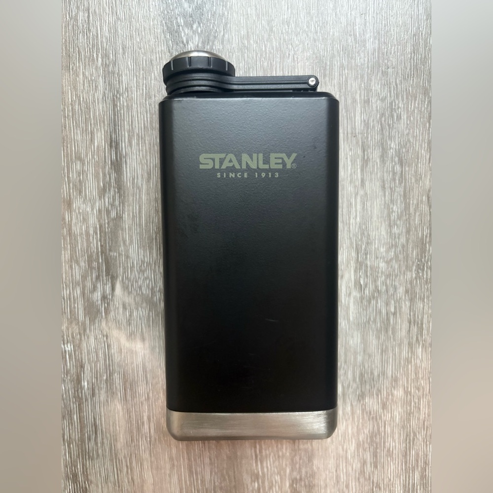 Stanley Matte Black Flask with Silver Accent